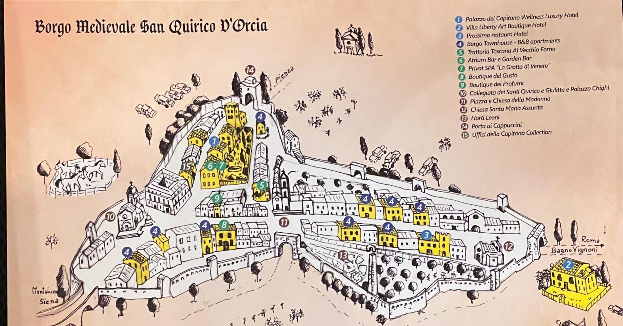 Borgo Medievale San Quirico D'Orcia B&B - Capitano Collection - Albergo Diffuso المظهر الخارجي الصورة
